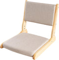 Japanese Floor Chair with Back Support, Foldable Meditation Chair, Legless Tatami Chair with Cushion, Floor Seat for Living Room, Bedroom, Bay Window (1, Gray)