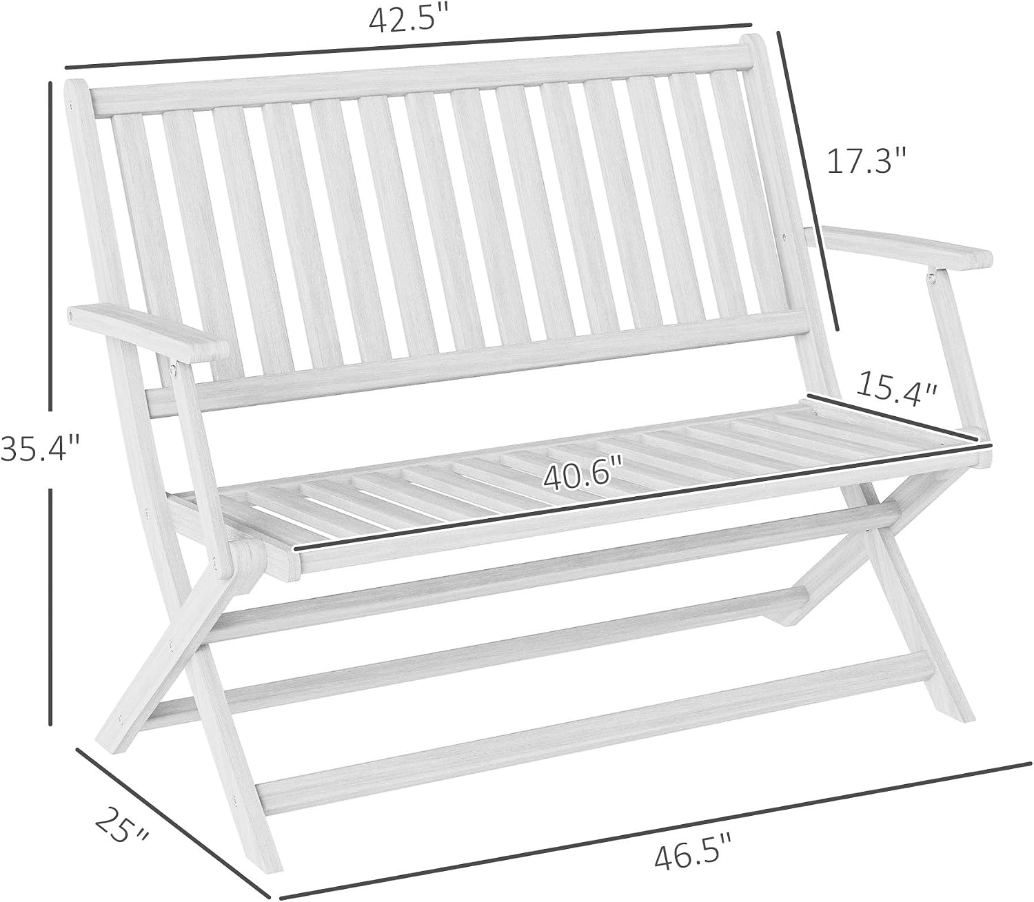 Acacia Wood Outdoor Garden Bench
