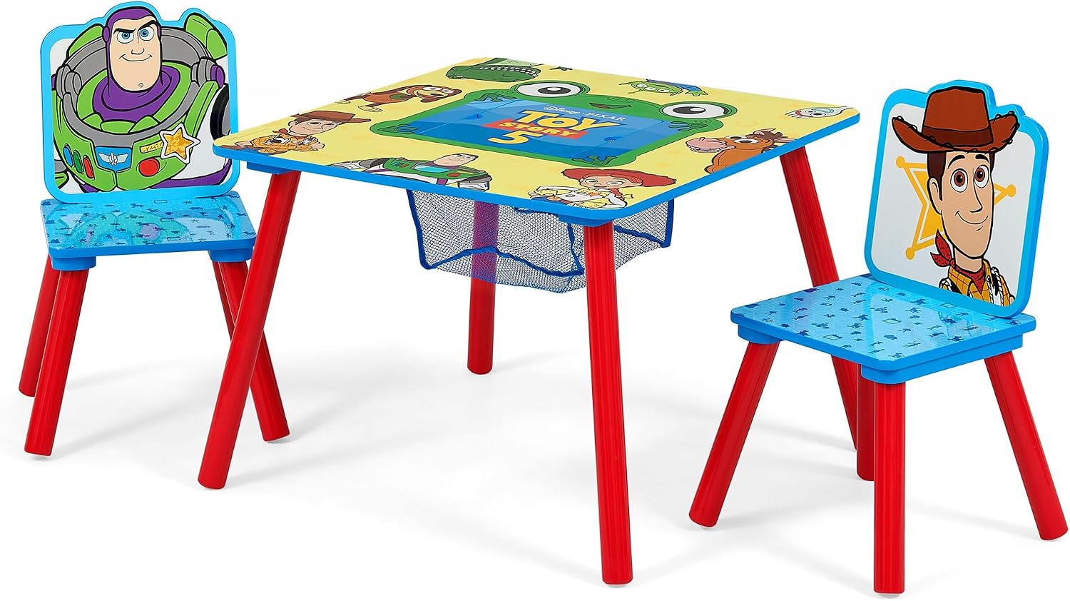 Delta Children Toy Story Kids Table and 2 Chair Set with Storage, Blue | Greenguard Gold Certified, Kids Table & Chair Set for Toddlers & Children for Arts/Crafts, Snack Time, Durable Activity Table