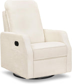 Davinci Lucas Pillowback Swivel Recliner in Cozy Cream Boucle, Greenguard Gold & CertiPUR-US Certified