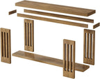 Tribesigns 70.9-Inch Extra Long Entryway Table, Farmhouse Sofa Console Table with Vertical Stripe Legs, 2-Tier Entry Furniture for Living Room, Hallway, Entrance (Light Brown)