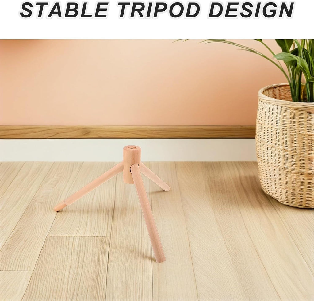 KICHOUSE 1 Piece Wooden Coat Rack Base Floor-Support Tripod Attachment Replacement Parts for Living Room Bedroom Coat Stand Bottom 16 Inch