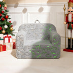 ALIMORDEN Kids Ultra-Soft Snuggle Foam Filled Chair, Glow-in-The-Dark Dinosaurs Fossil Pattern Toddler Cuddly Sherpa Reading Couch for Boys and Girls
