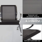 Kinsuite Reception Chairs Set of 2- Waiting Room Reception Chair 2-Seat Heavy Duty Chair Office Guest Chairs & Reception Chairs for Office Bank Hospital School, Black