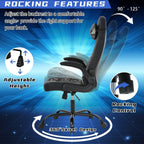 BLKMTY PC Gaming Ergonomic Computer Chair - Adjustable Office Swivel Video Game Racing Chair with Lumbar Support and Headrest - High Back Executive for Adults, Camo