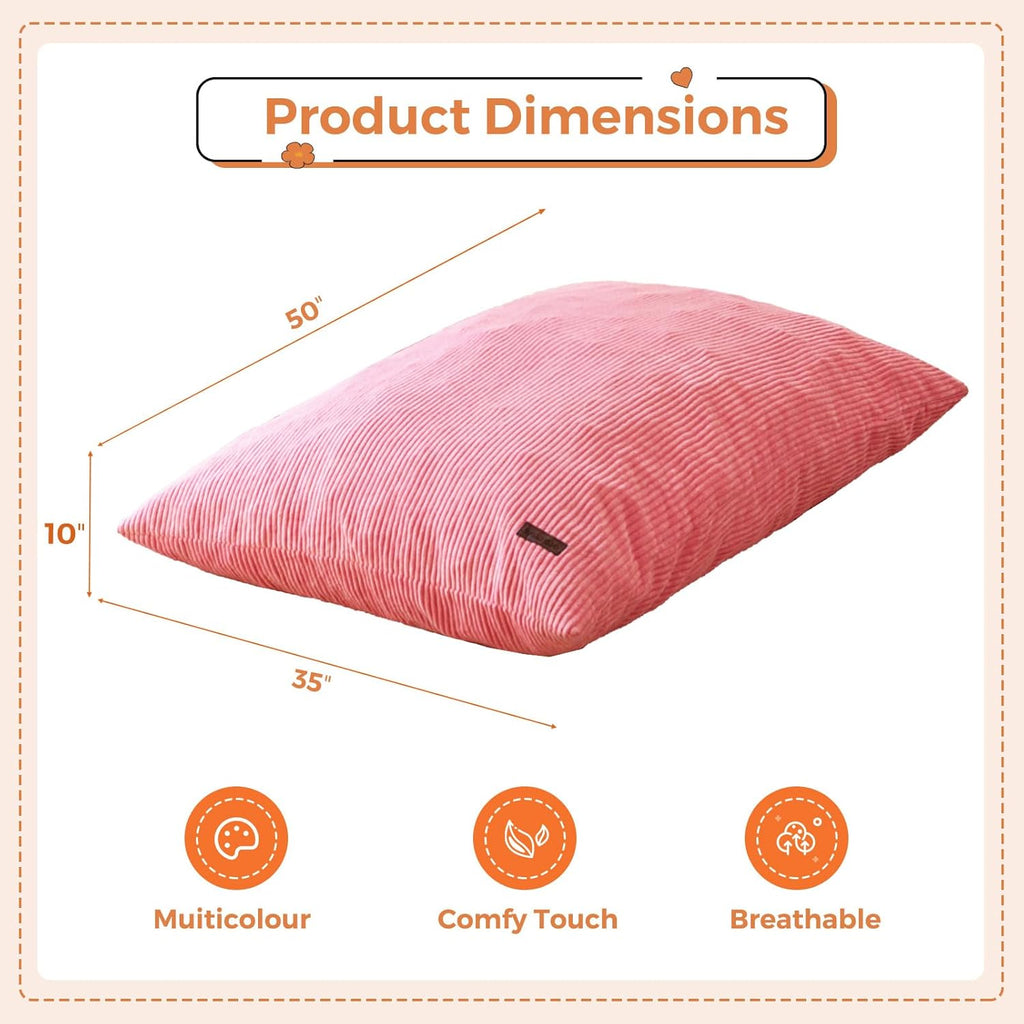 MAXYOYO 3 in 1 Kids Bean Bag Chair Couch, Convertible Chair Folds from Bean Bag to Lounger, Child Floor Sofa for Gaming, Reading, Floor Couch with High-Density Foam Filling