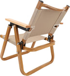 Zopsc Kids Folding Camping Chair, Portable Children Camp Chair with Aluminum Frame Wood Grain Canvas, Outdoor Toddler Seat for Beach
