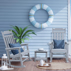 Rocking Chairs Set of 2, All Weather Resistant Poly Lumber Outdoor Porch Rocker, Rocking Chairs for Outdoor, Indoor, Patio, Deck, Garden, Backyard, Load Bearing 380 lbs - Grey