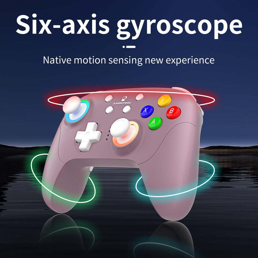 RG P01 Wireless Gaming Controller Compatible with Switch Game Controllers RG P01 2.5G Controller Gamepad for Bluetooth/PC/Steam/iOS/Android/Switch Hall Effect RGB Lights [android,ios,nintendo_switch,windows]
