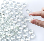 CYS EXCEL 5 LBS Clear Glass Beads for Vases Flat Marble Gemstone Beads Vase Fillers Aquarium Decor Rocks Floral Centerpieces Stones Mosaic Pebbles