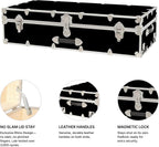 Rhino Trunk & Case Trundle Home Storage & College Trunk - 44”x20”x12” - 1500+ lbs Capacity. USA Made Secure Under-Dorm Bed Footlocker for Clothes and Food, and Underbed Shoe Storage Box