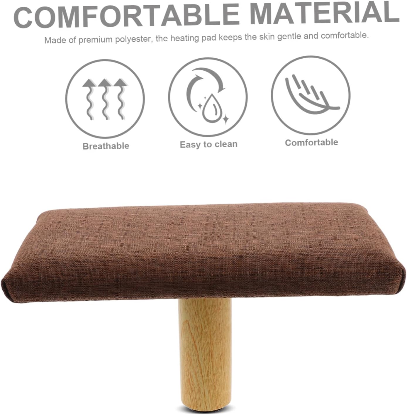 Wooden Kneeling Bench Stool for Meditation and Prayer with Comfortable Sitting Posture and Cotton Cloth Cushion, Natural Elegance for Home Decor or Office Use