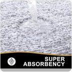 OLANLY Small Bathroom Rugs 24x16, Extra Soft and Absorbent Microfiber Bath Rugs, Non-Slip, Machine Washable, Quick Dry Shaggy Bath Carpet, Bath Mats for Bathroom Floor, Tub, Shower, Grey