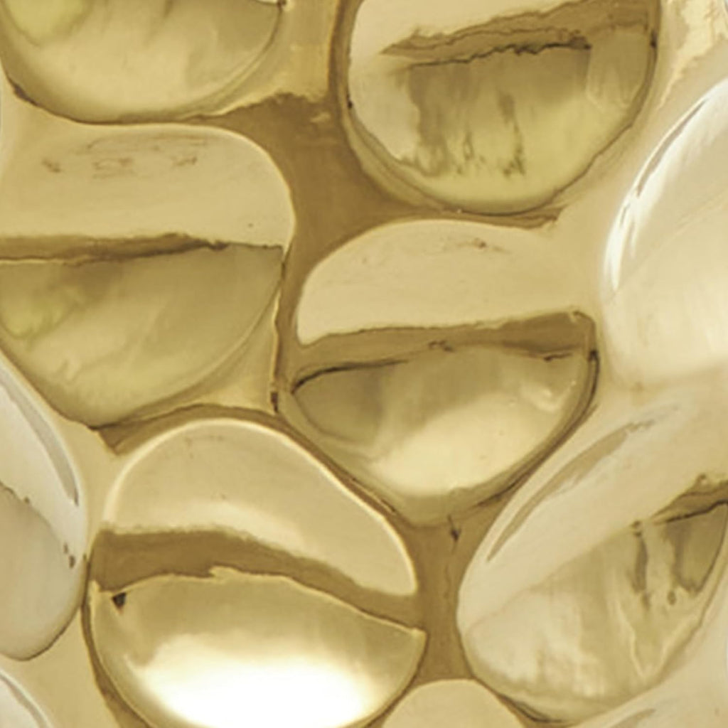 Deco 79 Ceramic Geometric Decorative Vase Bubble Centerpiece Vase with Concaved Circles, Flower Vase for Home Decoration 8" x 8" x 39", Gold