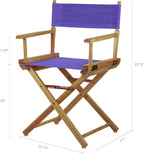 Casual Home 200-00/021-41 Director Chair 18" - Classic Height Natural Frame/Purple Canvas