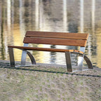 Patio Benches for Outdoors Creative Outdoor Bench Park Chair Square Galvanized Sheet Seat Community Landscape Leisure Garden Benches for Outdoors