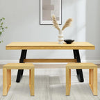 Bamboo Dining Bench Woodden Bench Seat for Kitchen, Living Room, Dining Room, Natural Bamboo
