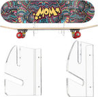 Wall-Mounted Skateboard Mount - Space-Saving Horizontal Display Rack for Secure Skateboard Storage & Decoration