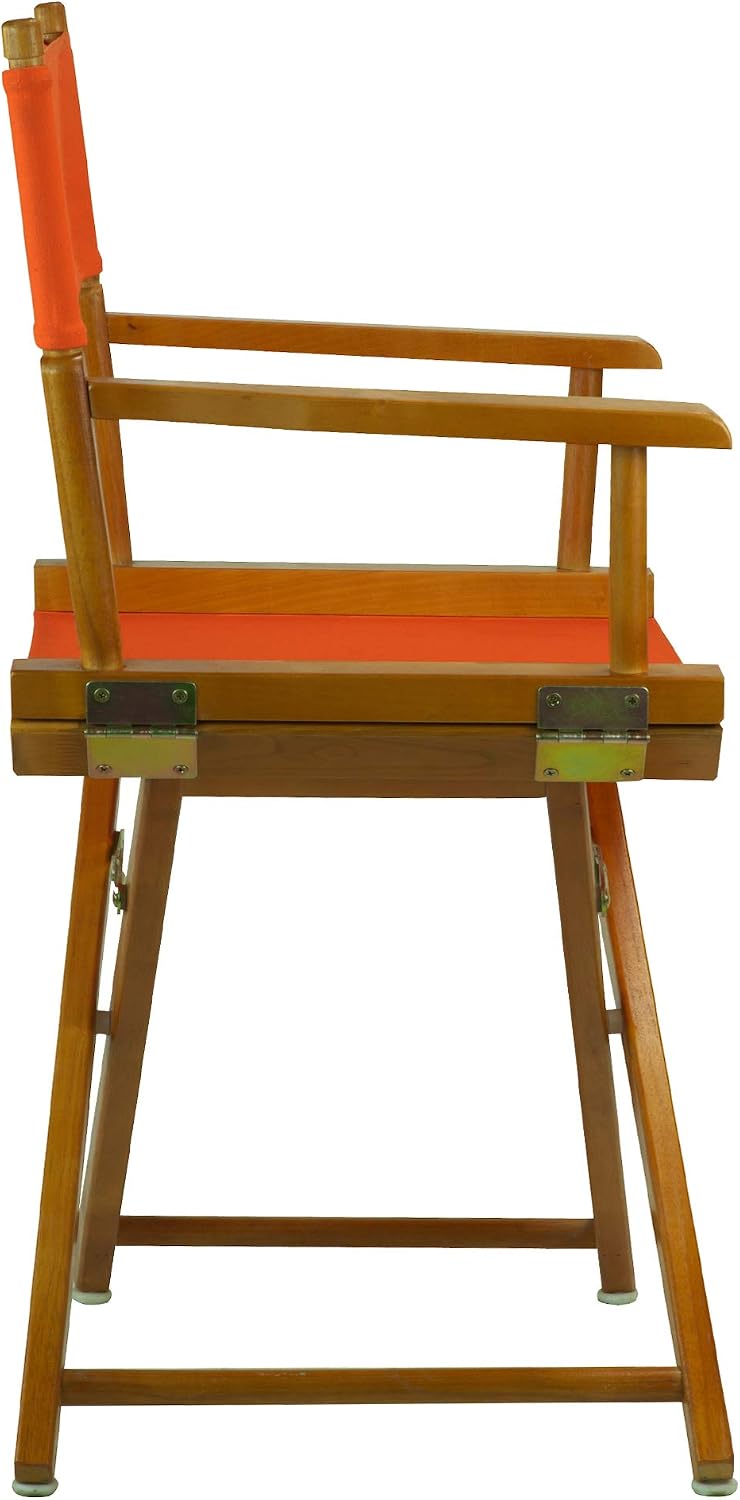 Casual Home 18" Director's Chair Honey Oak Frame with Tangerine Canvas