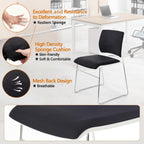 20 Pack Stacking Chairs with Padded Seat 1102 lbs Stackable Office Guest Chairs with Metal Sled Base Lobby Waiting Reception Chair for Cafeteria Library Church Banquet Halls Training Room