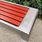 Patio Benches for Outdoors Outdoor Stainless Steel Bench Park Shopping Mall Rest Community Square Metal Seat Beach Chair Double Sofa Garden Benches for Outdoors