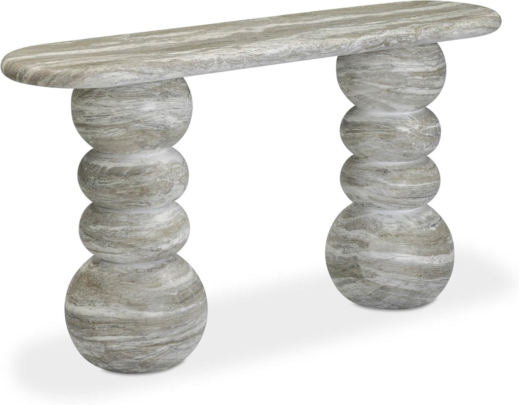 Tov Furniture Hyre Faux Stone Indoor/Outdoor Concrete Console Table