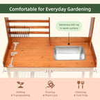OOOK Potting Bench, Nordic Scots Pine Potting Table, Removable Sink, Workstation for Outside Patio Lawn, Wooden Garden Work Station