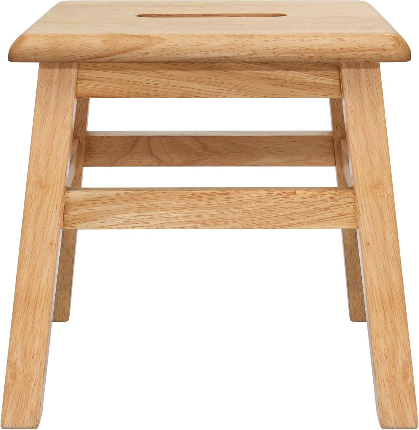 eHemco Solid Hardwood Step Stool for Adults and Kids, 12.25 Inches, Natural, Fully Assembled