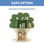 Delta Children Tree Bookcase - Greenguard Gold Certified, Fern Green/Crafted Natural
