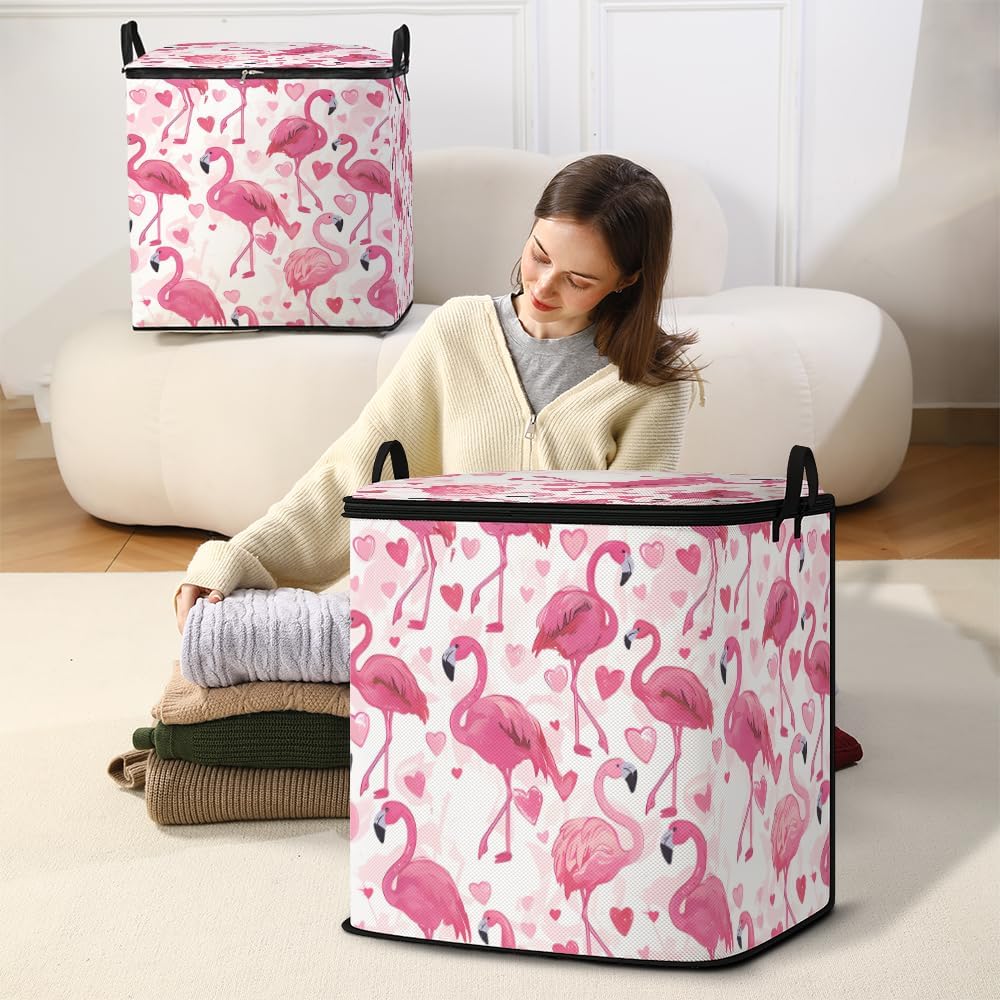 2pcs closet organizers and storage under bed,clothing blanket sweater sheet bedding comforter duvet quilt pillow toy storage bags with lids,dorm room essentials for containers 95L