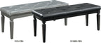 Homelegance Allura Modern Crystal Tufted Footboard Bench, Black Bi-Cast Vinyl