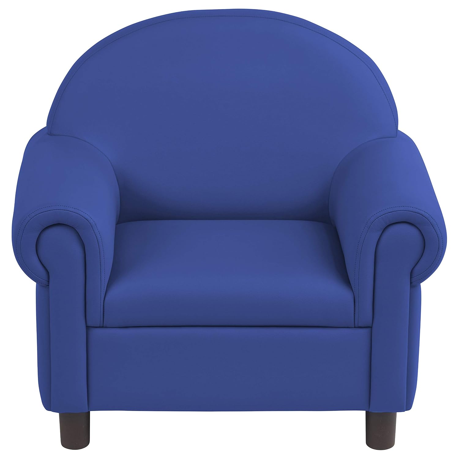 Little Lux Upholstered Preschool Chair, Plush Furniture for Kids Room, Classroom, Daycare - Blue
