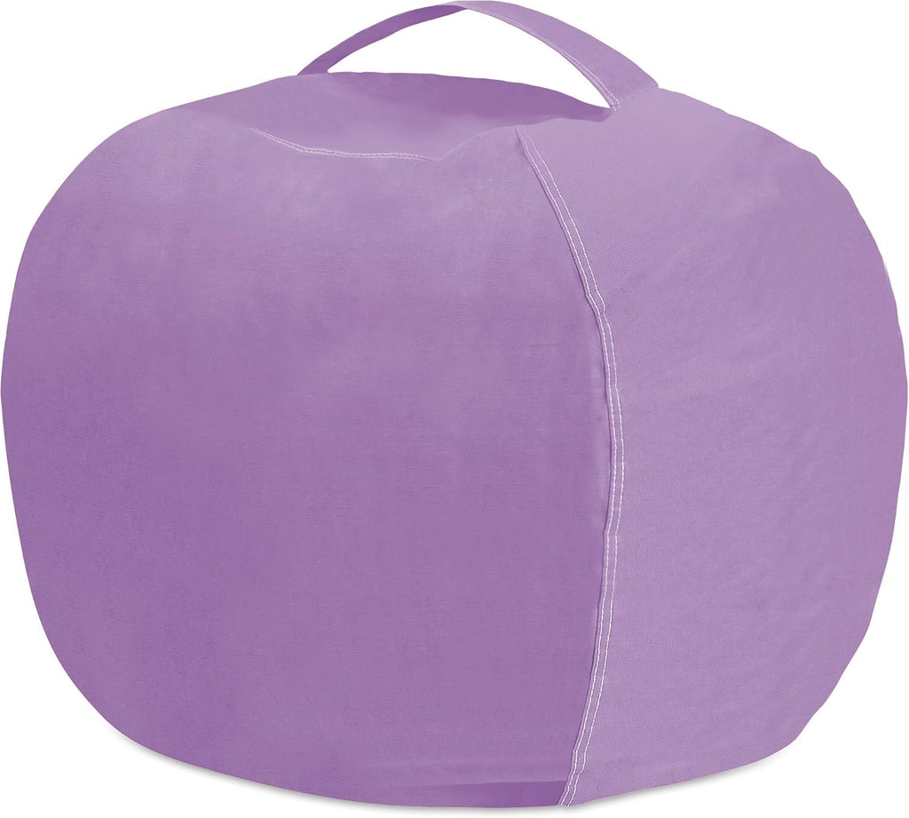 Posh Stuffable Kids Stuffed Animal Storage Bean Bag Chair Cover - Childrens Toy Organizer, X-Large 48" - Heather Lavender