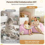 Stuffed Animal Storage Bean Bag Chair Cover, No Filler Bean Bag Cover | Soft Velvet, Stuffed Animal Storage Chair, Reinforced Stitching, with Handle, Durable Zipper, for Kids Teens Adults Girls