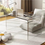 Acrylic Clear Side Table, C-Shape Bedside Table, Modern End Table, Sofa End Table, Small Snack C Tables for Living Room, Bedroom, Balcony, Patio, Office(Orange,65cm/25.6in)