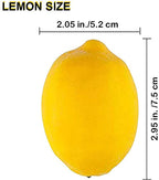 Toopify Fake Lemons, 20 Pcs Ultra Realistic Artificial Fruit with Natural Texture, Matte Non-Glossy Home Kitchen Table Decor for Photography and Party