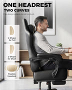 GTPLAYER Gaming Chair, 𝐁𝐢𝐠 𝐚𝐧𝐝 𝐓𝐚𝐥𝐥 Gaming Chair for Adults, 𝐖𝐢𝐝𝐞 𝐒𝐞𝐚𝐭 Computer Game Chairs with 𝐓𝐡𝐢𝐜𝐤 𝐏𝐨𝐜𝐤𝐞𝐭 𝐒𝐩𝐫𝐢𝐧𝐠 𝐂𝐮𝐬𝐡𝐢𝐨𝐧 & Footrest, Carbon Black