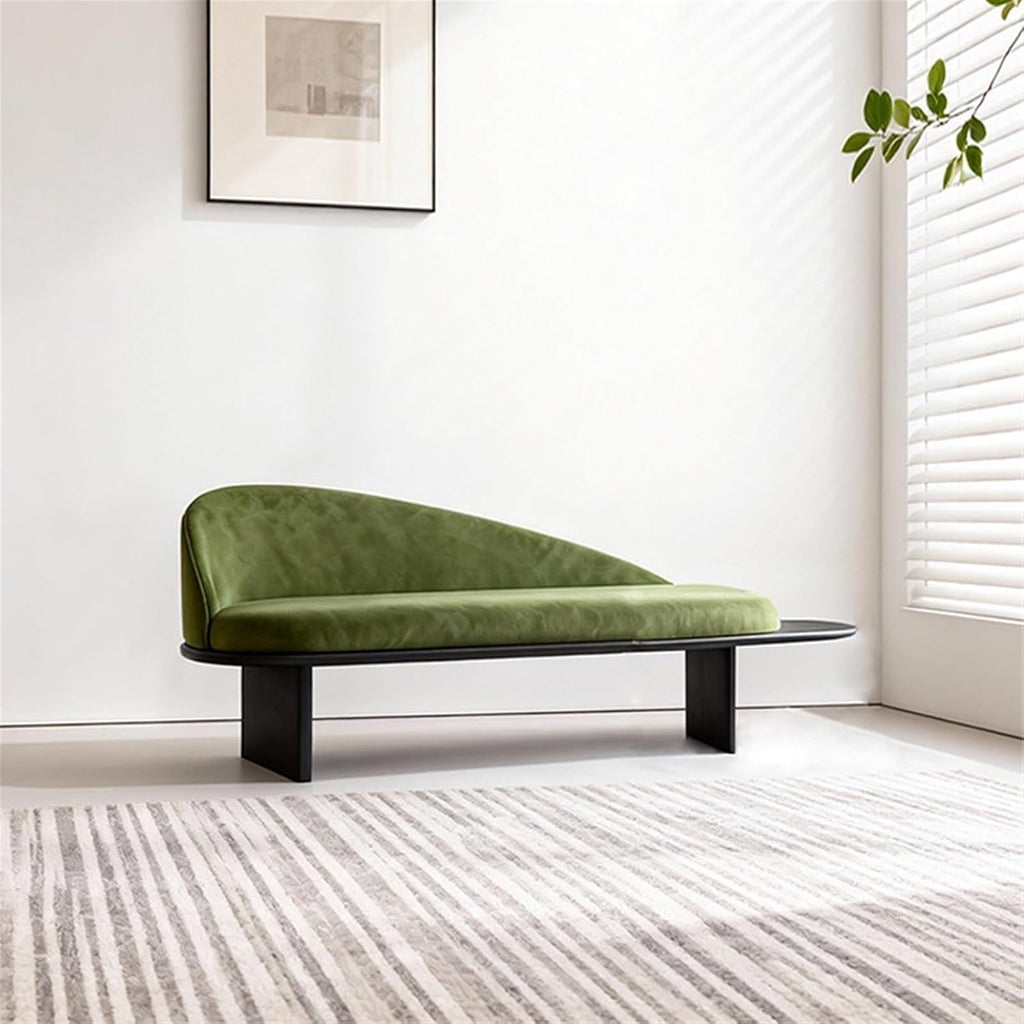 Modern Wooden Bed-end Bench in Hotel Bedroom Showroom Dressing Room Shoe-Changing with Backrest Entryway(XS)