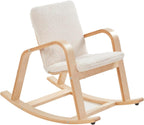 ECR4Kids Bentwood Reading Rocking Chair with Armrests and Cushion, Montessori Furniture, Natural