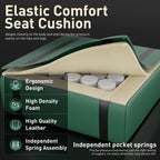 HLDIRECT Gaming Chair, Ergonomic Video Game Seat with 360° Swivel & Lumbar Massage, Computer Chair PU Leather Cushion for Adults Home/Office Use (Black & Green)