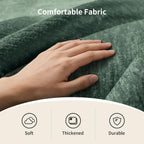FanYi Cloud Chair Bean Bag Chair with Ottoman for Adults, Oversized Flannelette Shell Chair, High Density Memory Foam Chairs for Adults, Washable Cover Comfy Sofa for Living Room Bedroom,Green