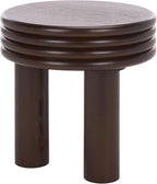 SAFAVIEH Home Collection – Ohana Dark Brown Accent Table, Sculptural Round Side Table, Modern Pedestal Design (ACC2327A)