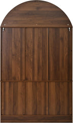Merax 73" Tall Arched Kitchen Pantry Cabinet, Farmhouse Storage Cabinet with 3 Glass Doors, Adjustable Shelves & Door Racks, Tall Cupboard for Dining Room, Bathroom