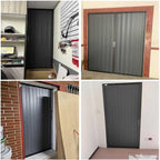 Accordion Door Interior Folding Door with Lock and Key, Kitchen Privacy Door, Home Bedroom Accordion Door Screen, Aluminum Alloy Telescopic Folding Doors Fits 22to 80 Inch Openings (65x82in,A)