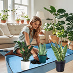 59" x 39" Extra Large Plant Repotting Mat, Foldable Gardening Mat for Indoor, Transplanting Houseplants, Pot Out, Mix Soil and Mess Control, Gardening Gifts for Women Men Plant Lover(Blue)