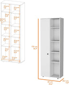 White 1-Door Multistorage Kitchen Pantry,Buffet Kitchen Sideboard,Four Legs,for Kitchen,Dining Room,11.8 * 23.6 * 66.9