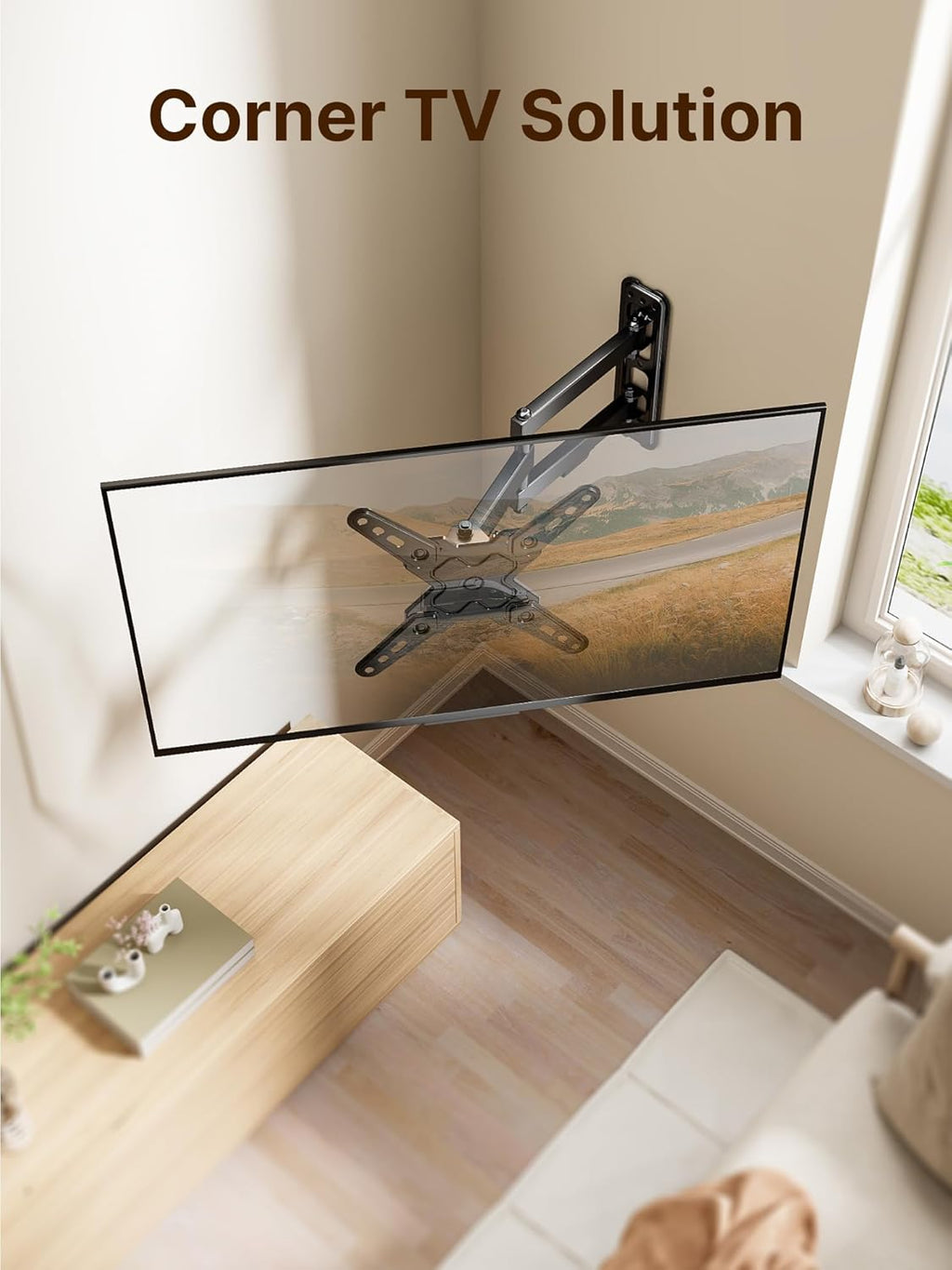 monTEK Full Motion TV Wall Mount Bracket for Most 13-43 Inch LED LCD Flat Screen TVs & Monitors, Swivel Tilt Extension Rotation with Articulating Arms, TV Mount Max VESA 200x200mm, up to 44lbs