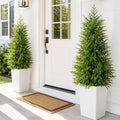 2Pack 3FT Artificial Topiary Trees for Outdoor, UV Resistant Realistic Faux Pine Shrubs Plants, Indoor Fake Trees for Home Offices Front Porch Decor