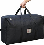 Christmas Tree Storage Bag 4 FT Large Moving Bags with Strong Zipper & Comfortable Handles, Sturdy & Durable Clothes Storage Bags Totes Bins, Black Packing Moving Boxes for College Supplies