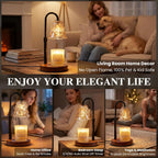Electric Candle Warmer Lamp with Timer & Dimmable, Adjustable Height Flameless Wax Warmer for Jar Candles, Auto Shut Off, Home Decor for Bedroom Living Room Office, Ideal Gift
